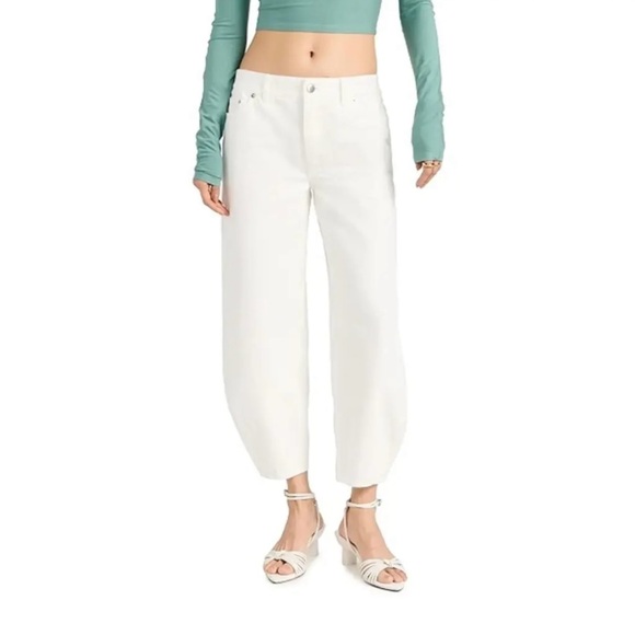 Tibi | white Brancusi barrel/horseshoee jean - Picture 2 of 15